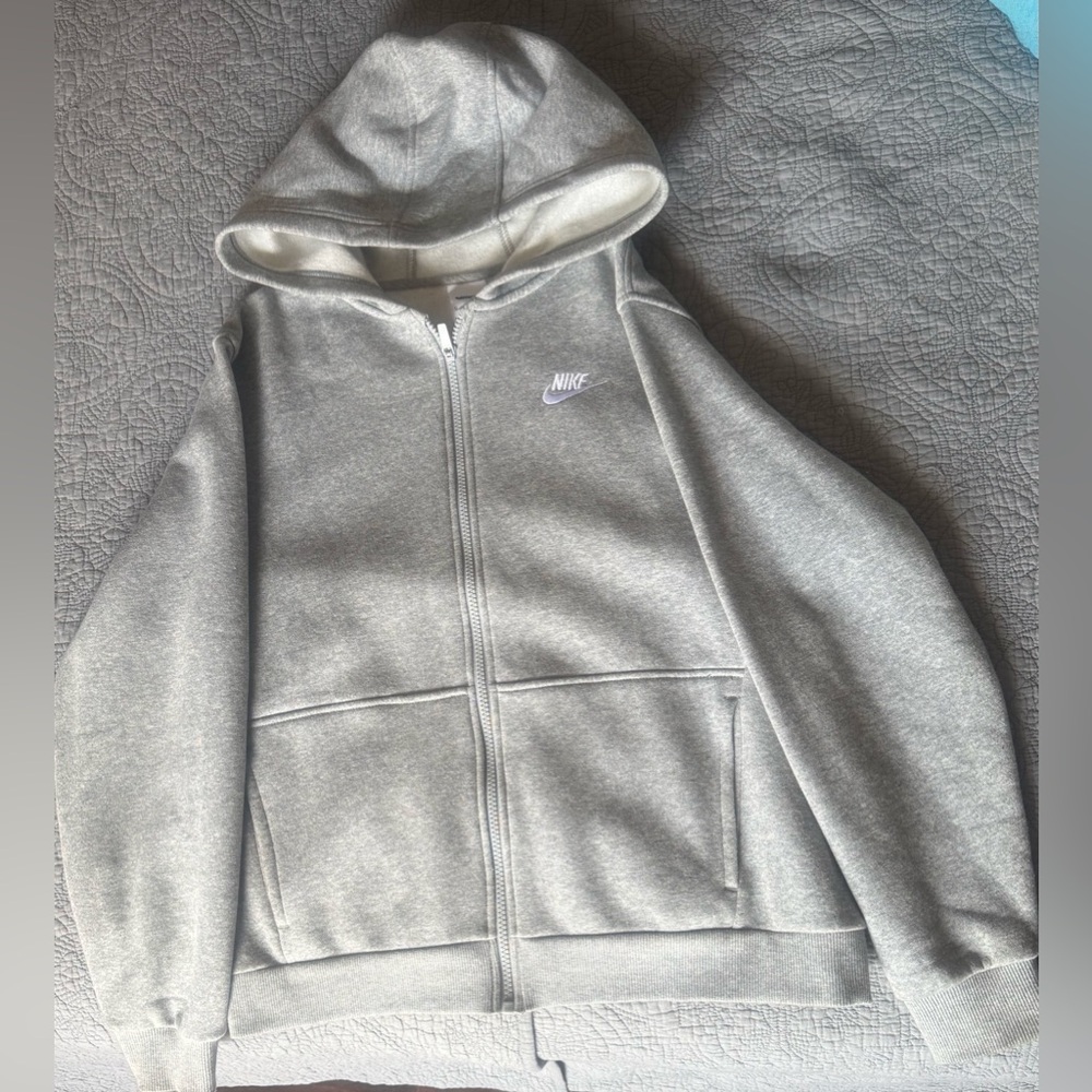 Nike Gray Zip-Up Hoodie